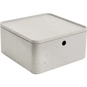 Декоративный ящик CURVER BETON L 1/2 CUBE BOX+LID grey 28x28x14 см (243401)(BETON L 1/2 CUBE BOX+LID grey 28x28x14 см (243401))